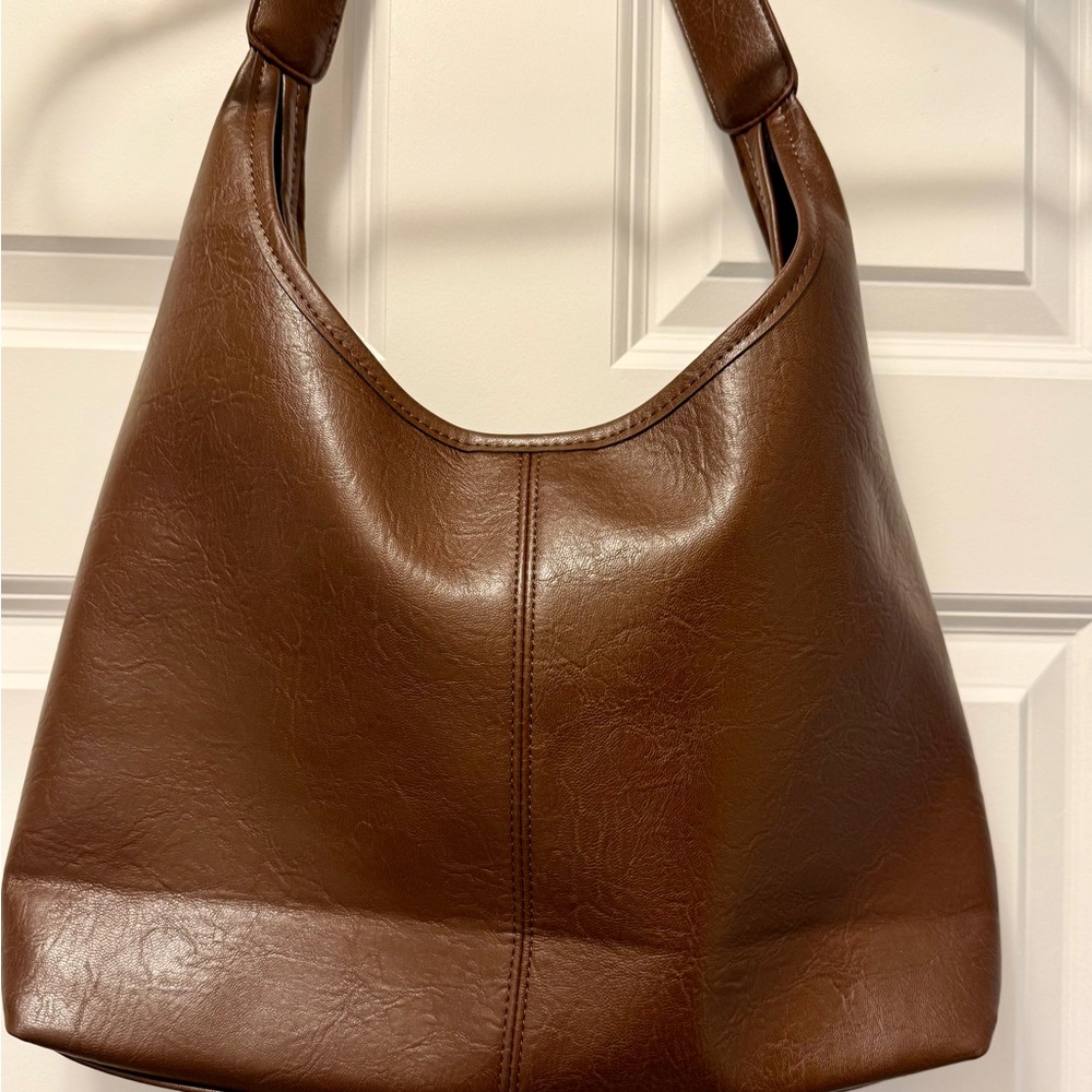Brown Suede Hobo Bag - Picture 2 of 4